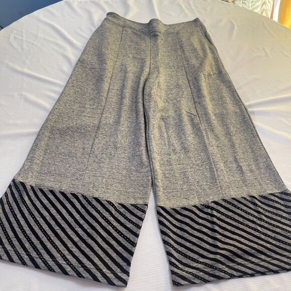 Marketplace Hand Work Of India Grey Pull On Pants Size Large - Picture 1 of 7